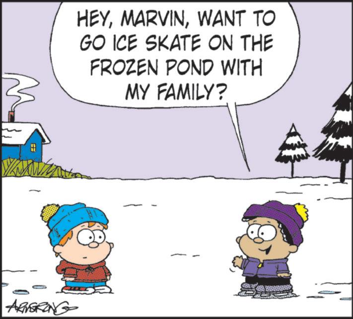 Clip art OCR: ARMSRING HEYWANT TO GO ICE SKATE ON THE FROZEN POND WITH MY FAMILY? ARMSRING HEYWANT TO GO ICE SKATE ON THE FROZEN POND WITH MY FAMILY ?
