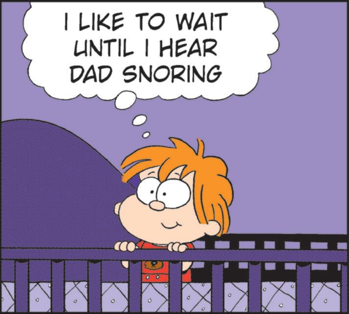 Graphics OCR: I LIKE TO WAIT UNTIL I HEAR DAD SNORING I LIKE TO WAIT UNTIL I HEAR DAD SNORING