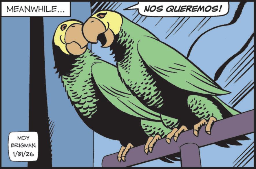 Parakeet OCR: MEANWHILE... NOS QUEREMOS! MOY BRIGMAN 1/31/26 MEANWHILE ... NOS QUEREMOS ! MOY BRIGMAN 1/31/26
