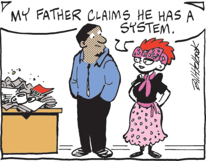 Photo caption OCR: MY FATHER CLAIMS HE HAS A SYSTEM. MY FATHER CLAIMS HE HAS A SYSTEM .