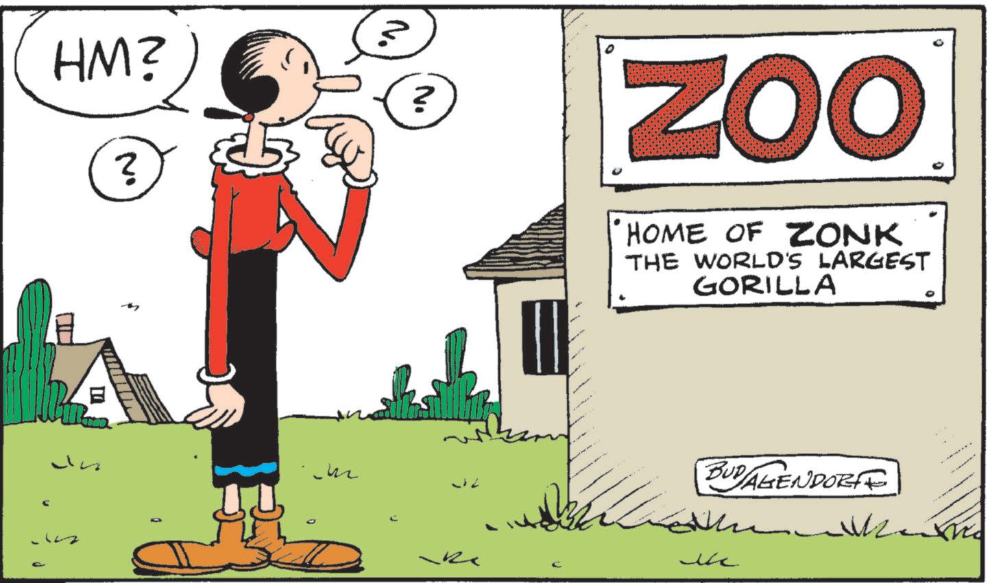 Fiction OCR: HM? ? ? ? M D ZOO HOME OF ZONK THE WORLD'S LARGEST GORILLA BUDAGENDORFE ???? ????? ?? HM ? ? ? ? M D ZOO HOME OF ZONK THE WORLD'S LARGEST GORILLA BUDAGENDORFE ???? ????? ??