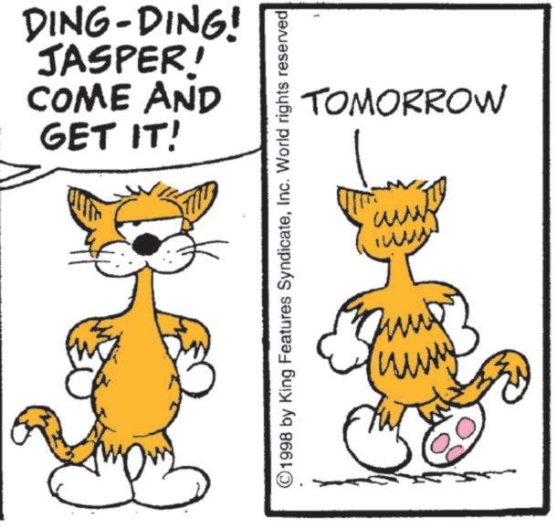 Graphics OCR: DING-DING! JASPER! COME AND GET IT! TOMORROW ©1998 by King Features SyndicateInc. World rights reserved m mi ??? nume DING - DING ! JASPER ! COME AND GET IT ! TOMORROW © 1998 by King Features SyndicateInc. World rights reserved m mi ??? nume