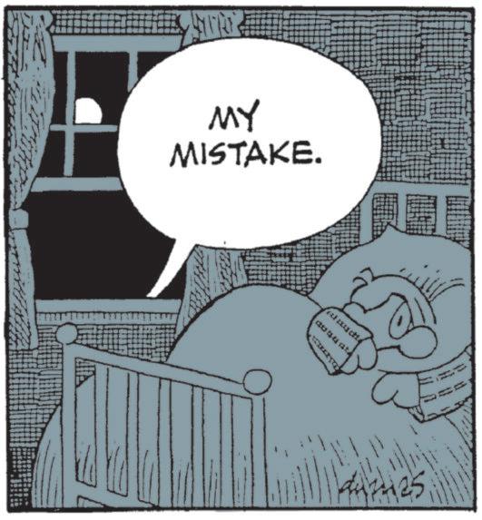 Fictional character OCR: MY MISTAKE. 25 MY MISTAKE . 25