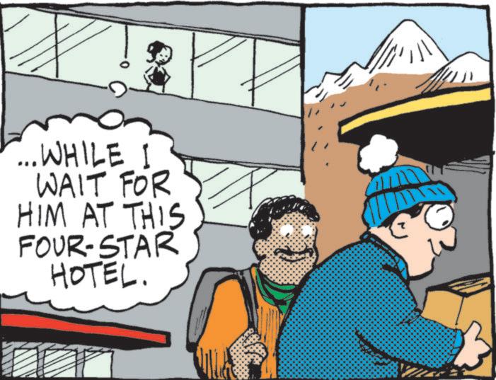Fictional character OCR: ... WHILE I WAIT FOR HIM AT THIS FOUR-STAR HOTEL. ... WHILE I WAIT FOR HIM AT THIS FOUR - STAR HOTEL .