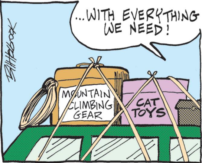 Handwriting OCR: ???????? ... WITH EVERYTHING WE NEED! MOUNTAIN CLIMBING GEAR CAT TOYS ???????? ... WITH EVERYTHING WE NEED ! MOUNTAIN CLIMBING GEAR CAT TOYS