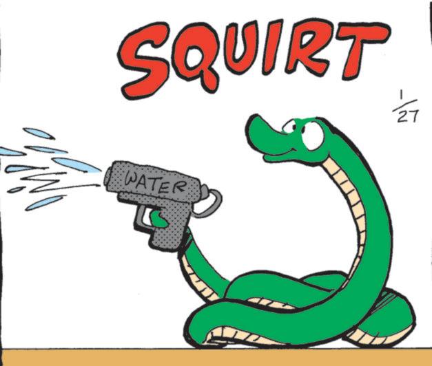 Scaled reptiles OCR: SQUIRT 1/27 WATER SQUIRT 1/27 WATER