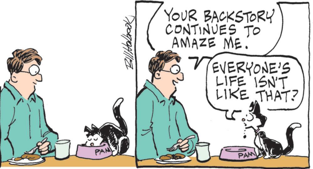 Tail OCR: PAN Bill Holbook YOUR BACKSTORY CONTINUES TO AMAZE ME. EVERYONE'S LIFE ISN'T LIKE THAT? PAM PAN Bill Holbook YOUR BACKSTORY CONTINUES TO AMAZE ME . EVERYONE'S LIFE ISN'T LIKE THAT ? PAM