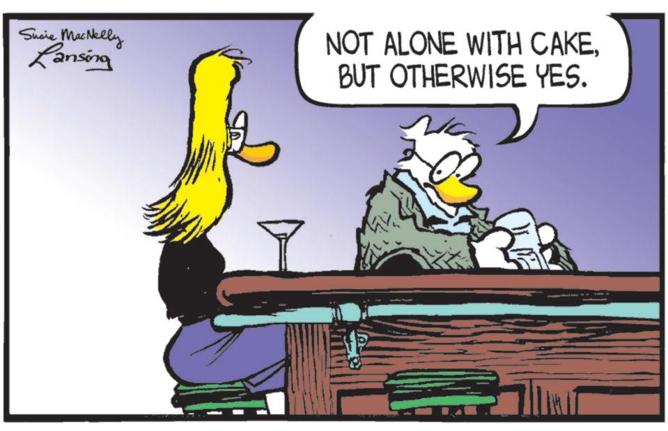 Comics OCR: Susie MacNelly Lansing NOT ALONE WITH CAKEBUT OTHERWISE YES. HUT Susie MacNelly Lansing NOT ALONE WITH CAKEBUT OTHERWISE YES . HUT