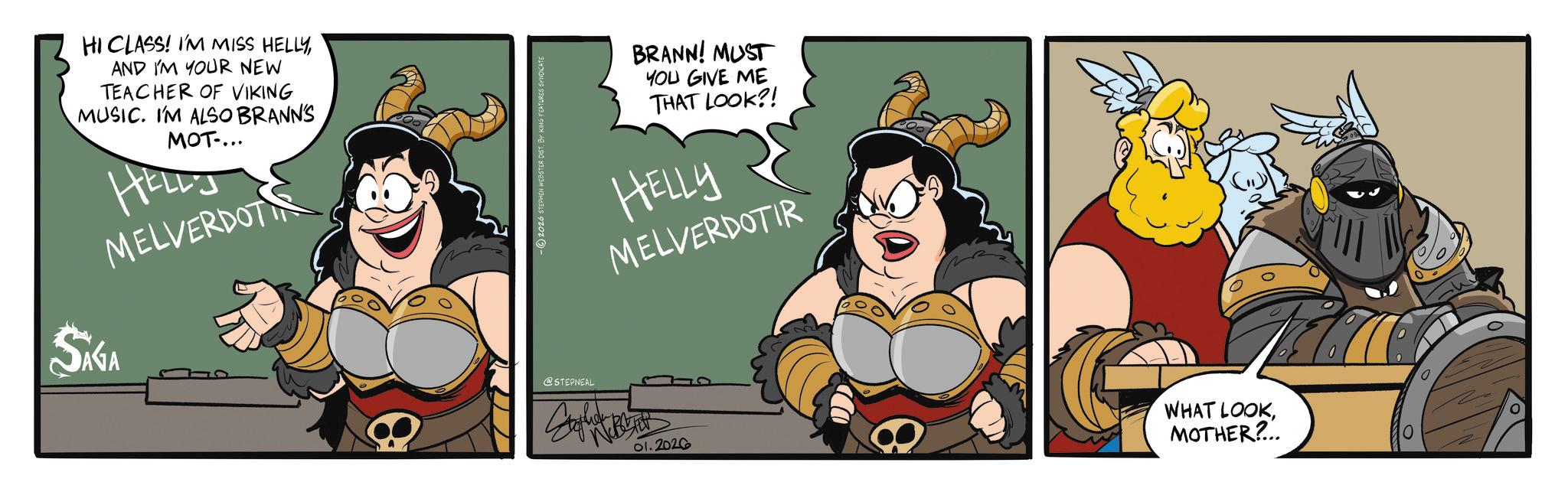 Hero OCR: HI CLASS! I'M MISS HELLYAND I'M YOUR NEW TEACHER OF VIKING MUSIC. I'M ALSO BRANNS MOT.... HELL'S MELVERDOTI SIGA ·2026 5 @STEPNEAL BRANN! MUST YOU GIVE ME THAT LOOK!! HELLY MELVERDOTIR Net ol.2020 WHAT LOOKMOTHER?.. 0 HI CLASS ! I'M MISS HELLYAND I'M YOUR NEW TEACHER OF VIKING MUSIC . I'M ALSO BRANNS MOT .... HELL'S MELVERDOTI SIGA · 2026 5 @STEPNEAL BRANN ! MUST YOU GIVE ME THAT LOOK !! HELLY MELVERDOTIR Net ol.2020 WHAT LOOKMOTHER ? .. 0