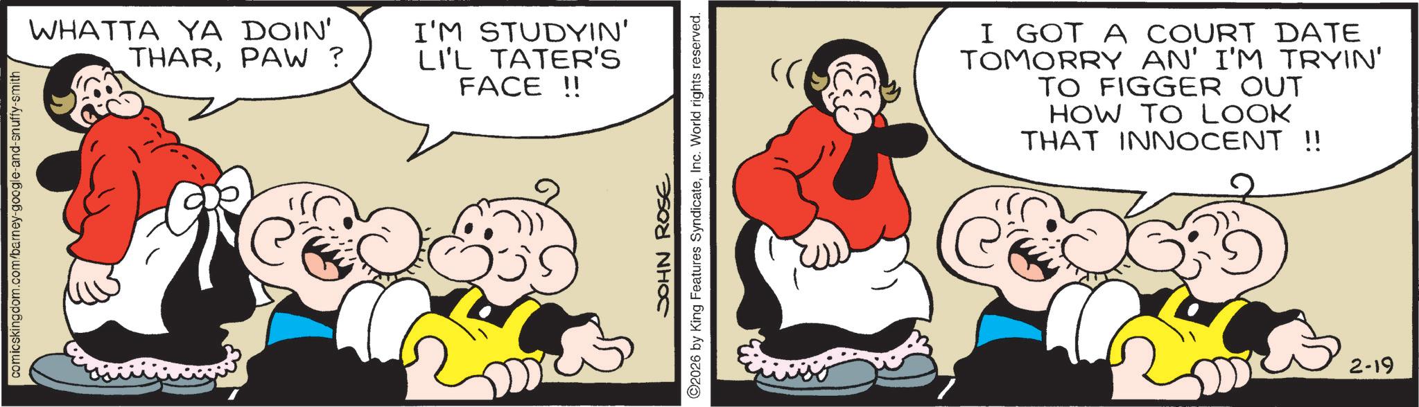 Barney Google And Snuffy Smith - 2026-02-19