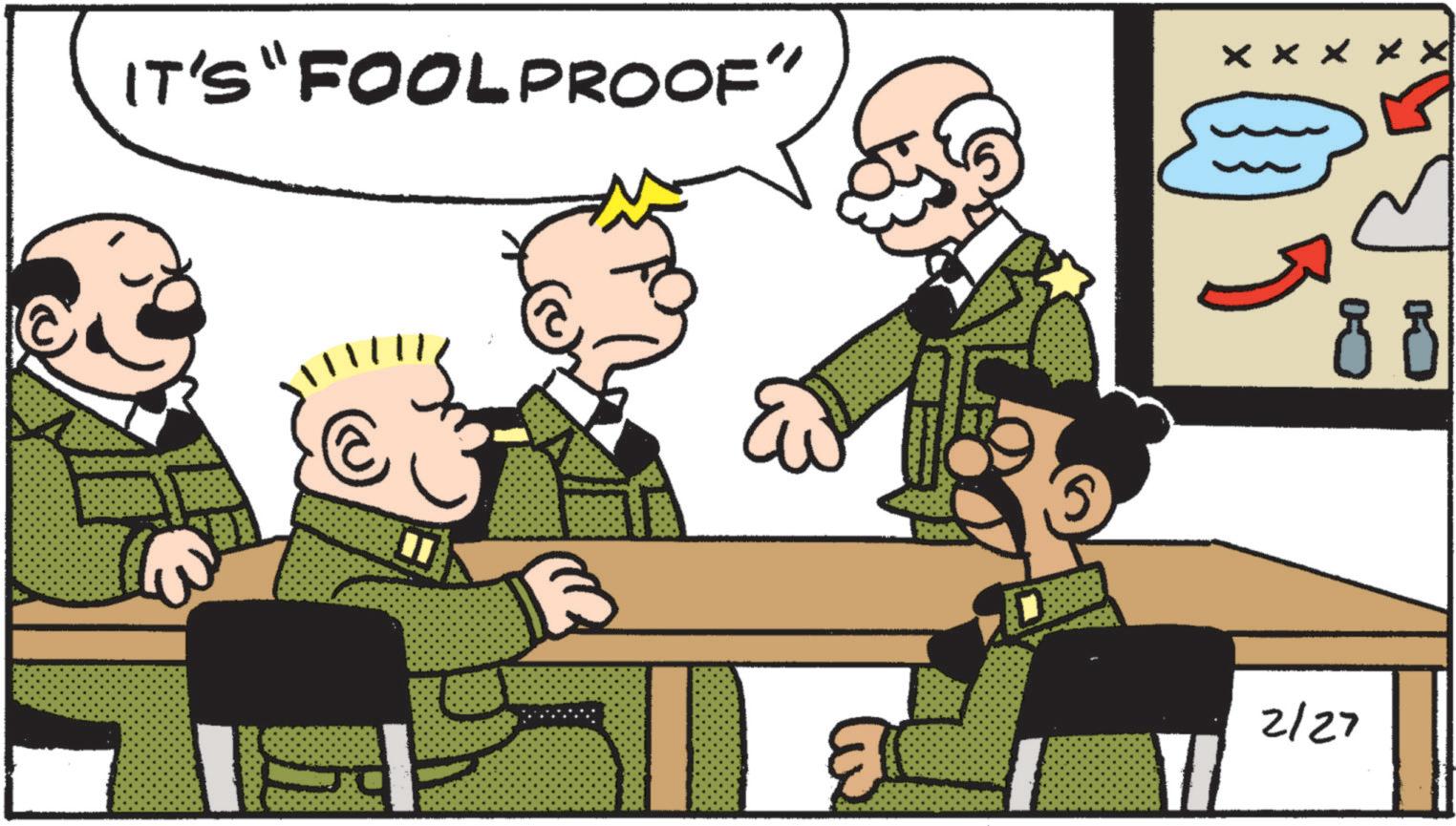 Animated cartoon OCR: IT'S "FOOLPROOF" 88 2/27 IT'S " FOOLPROOF " 88 2/27