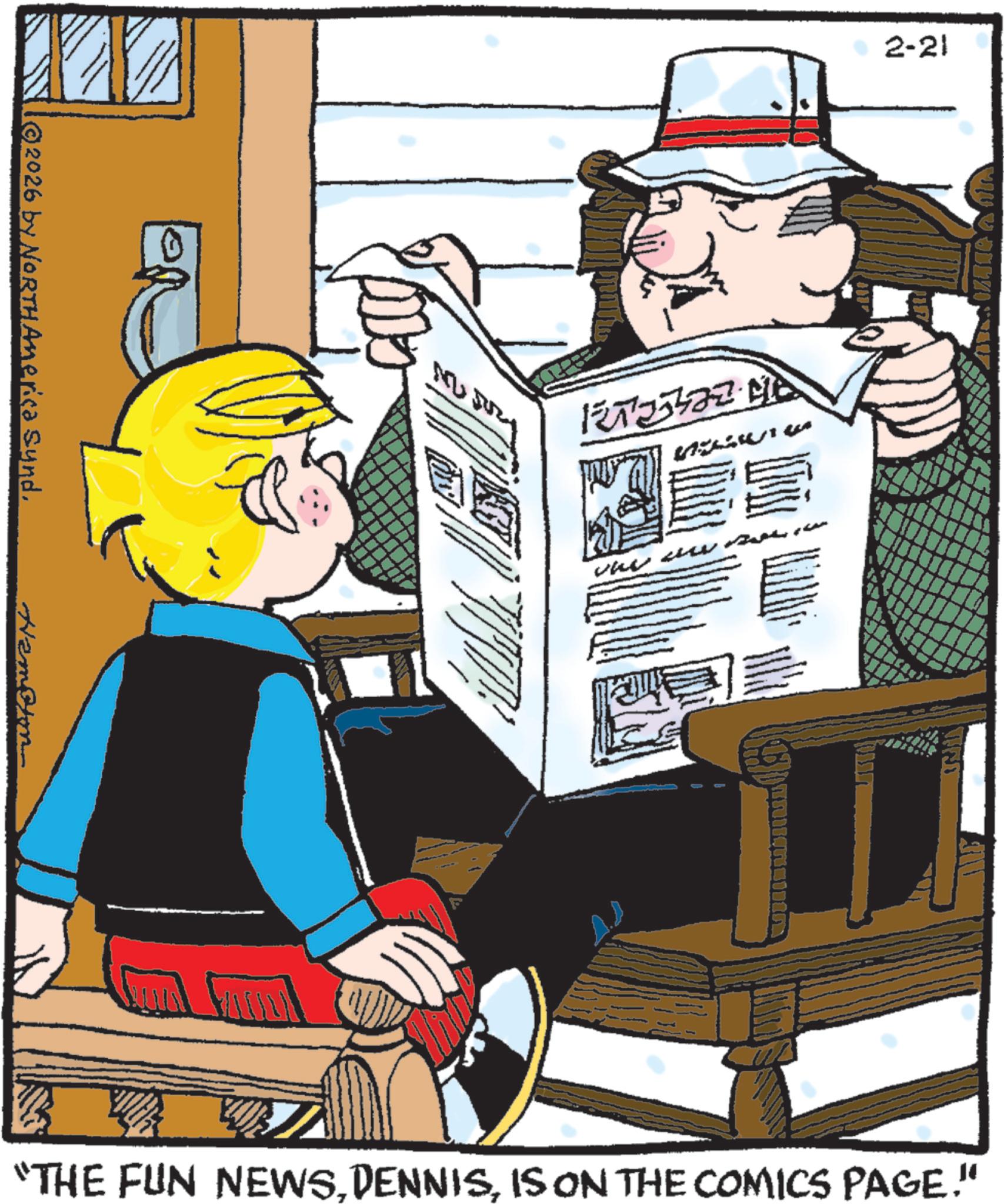 Comics OCR: ©2026 by NorthAnerica Synd. HemOhm. 10 MO SU 2-21 127342246 "THE FUN NEWSIS ON THE COMICS PAGE." © 2026 by NorthAnerica Synd . HemOhm . 10 MO SU 2-21 127342246 " THE FUN NEWSIS ON THE COMICS PAGE . "