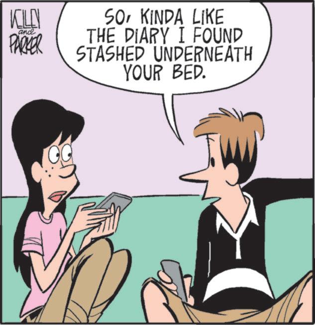 Animation OCR: KILLEN and PARKER SOKINDA LIKE THE DIARY I FOUND STASHED UNDERNEATH YOUR BED. KILLEN and PARKER SOKINDA LIKE THE DIARY I FOUND STASHED UNDERNEATH YOUR BED .