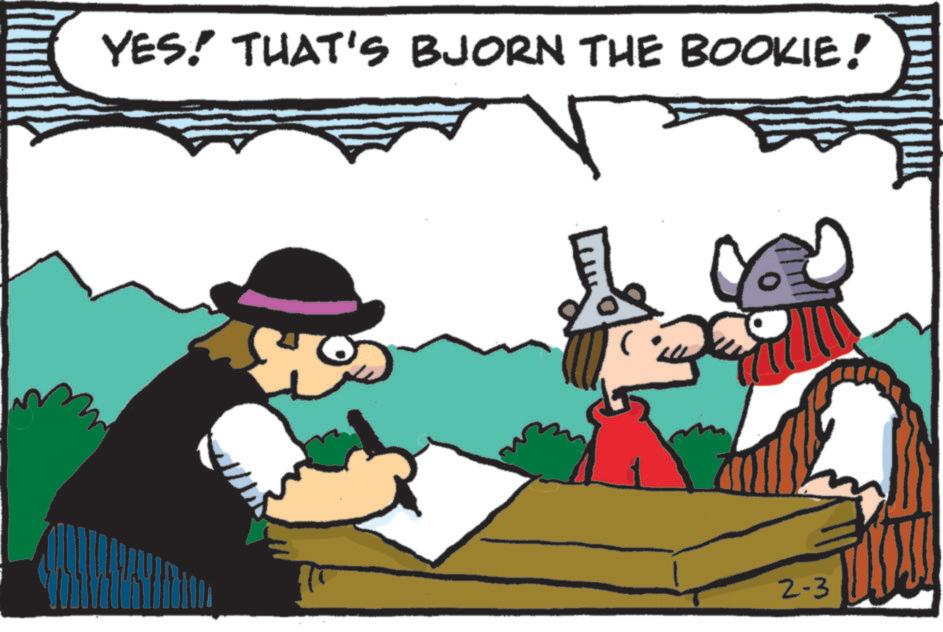 Graphics OCR: YES! THAT'S BJORN THE BOOKIE! 2-3 YES ! THAT'S BJORN THE BOOKIE ! 2-3