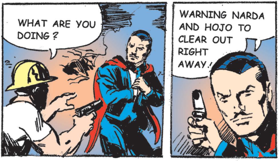 Publication OCR: WHAT ARE YOU DOING? WARNING NARDA AND HOJO TO CLEAR OUT RIGHT AWAY! WHAT ARE YOU DOING ? WARNING NARDA AND HOJO TO CLEAR OUT RIGHT AWAY !