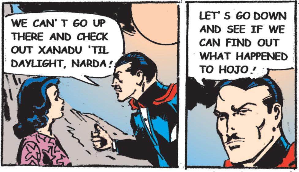 Hero OCR: WE CAN'T GO UP THERE AND CHECK OUT XANADU 'TIL DAYLIGHTNARDA! LET'S GO DOWN AND SEE IF WE CAN FIND OUT WHAT HAPPENED TO HOJO! WE CAN'T GO UP THERE AND CHECK OUT XANADU ' TIL DAYLIGHTNARDA ! LET'S GO DOWN AND SEE IF WE CAN FIND OUT WHAT HAPPENED TO HOJO !