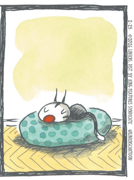 Child art OCR: 2-25 2026 LINIERSDIST. BY KING FEATURES SYNDICATE @LINIERSCARTOON 2-25 2026 LINIERSDIST . BY KING FEATURES SYNDICATE @LINIERSCARTOON