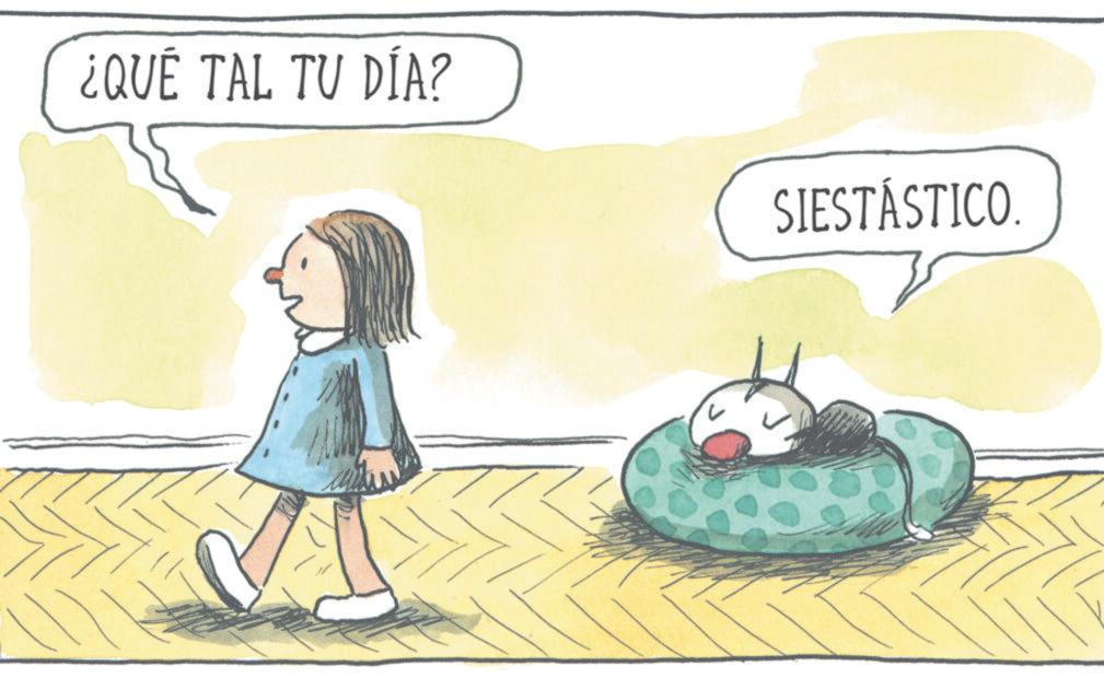 Animation OCR: ¿QUÉ TAL TU DÍA? SIESTÁSTICO. ¿ QUÉ TAL TU DÍA ? SIESTÁSTICO .