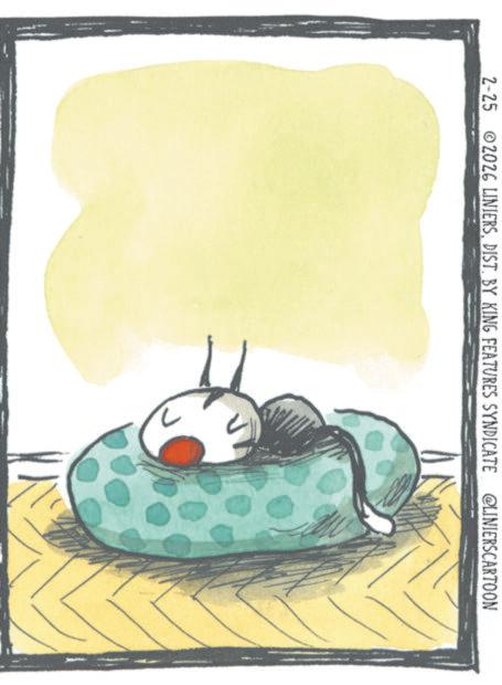 Child art OCR: 2-25 2026 LINIERSDIST. BY KING FEATURES SYNDICATE @LINIERSCARTOON 2-25 2026 LINIERSDIST . BY KING FEATURES SYNDICATE @LINIERSCARTOON