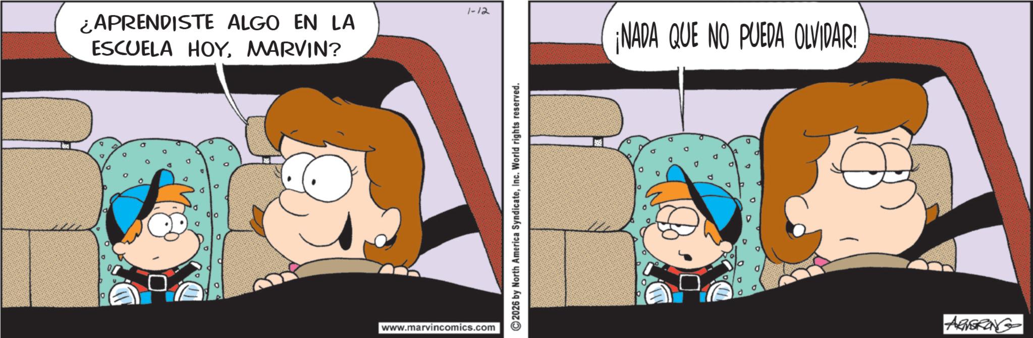 Gesture OCR: 1-12 ¿APRENDISTE ALGO EN LA ESCUELA HOYMARVIN? www.marvincomics.com 2026 by North America SyndicateInc. World rights reserved. ¡NADA QUE NO PUEDA OLVIDAR! ARNERING 1-12 ¿ APRENDISTE ALGO EN LA ESCUELA HOYMARVIN ? www.marvincomics.com 2026 by North America SyndicateInc. World rights reserved . ¡ NADA QUE NO PUEDA OLVIDAR ! ARNERING