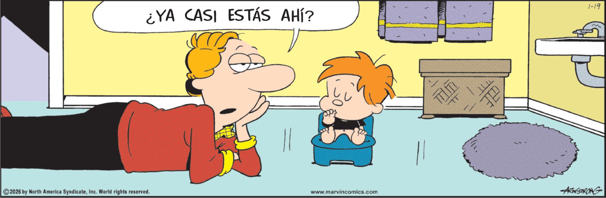 Gesture OCR: ©2026 by North America SyndicateInc. World rights reserved. ¿YA CASI ESTÁS AHÍ? 11 www.marvincomics.com ITLIT ARMSTRONG 1-19 © 2026 by North America SyndicateInc. World rights reserved . ¿ YA CASI ESTÁS AHÍ ? 11 www.marvincomics.com ITLIT ARMSTRONG 1-19