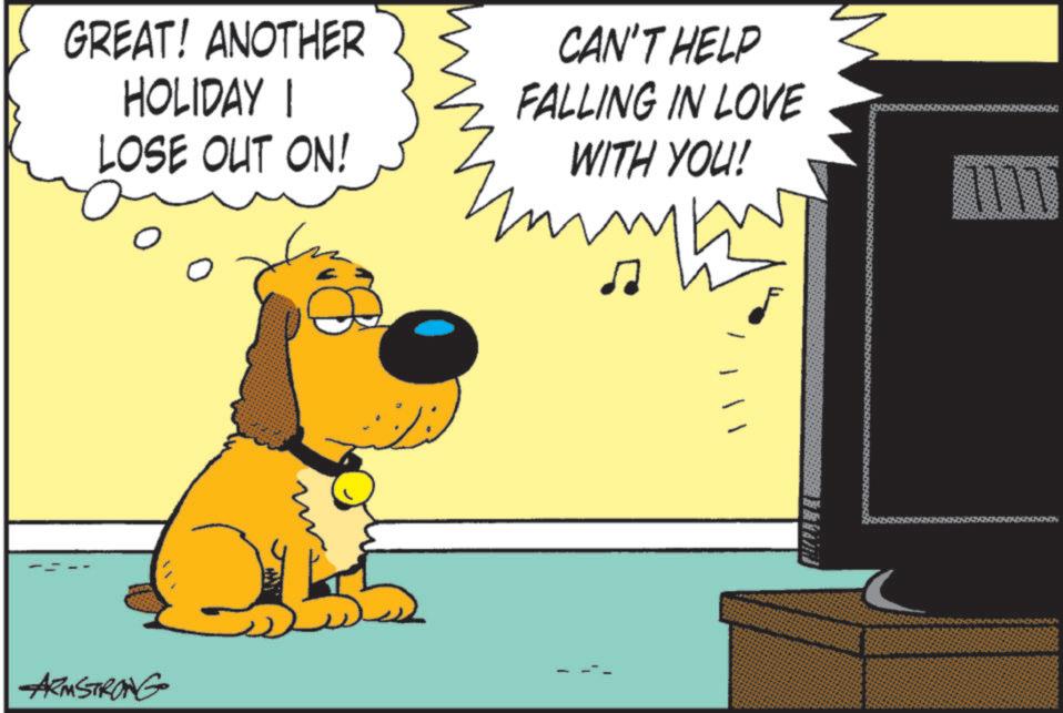 Fiction OCR: GREAT! ANOTHER HOLIDAY I LOSE OUT ON! ARMSTRONG CAN'T HELP FALLING IN LOVE WITH YOU! ? 1111 GREAT ! ANOTHER HOLIDAY I LOSE OUT ON ! ARMSTRONG CAN'T HELP FALLING IN LOVE WITH YOU ! ? 1111
