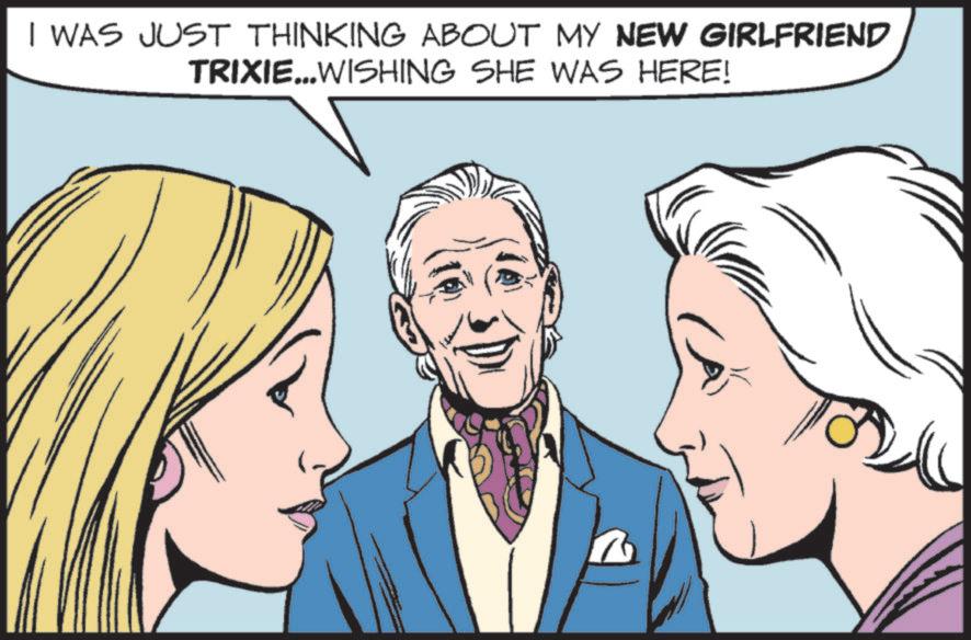 Pleased OCR: I WAS JUST THINKING ABOUT MY NEW GIRLFRIEND TRIXIE...WISHING SHE WAS HERE! I WAS JUST THINKING ABOUT MY NEW GIRLFRIEND TRIXIE ... WISHING SHE WAS HERE !