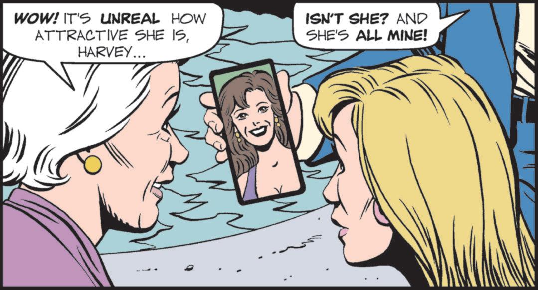 Animated cartoon OCR: WOW! IT'S UNREAL HOW ATTRACTIVE SHE ISHARVEY... ISN'T SHE? AND SHE'S ALL MINE! WOW ! IT'S UNREAL HOW ATTRACTIVE SHE ISHARVEY ... ISN'T SHE ? AND SHE'S ALL MINE !