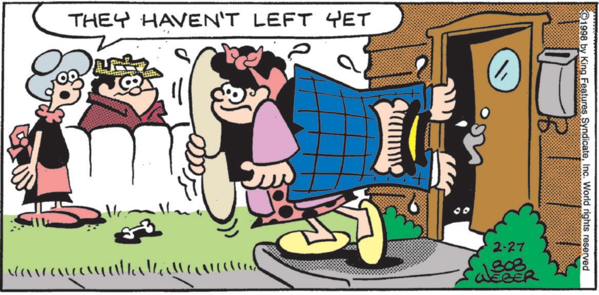 Comic book OCR: THEY HAVEN'T LEFT YET ?CAVC??QC??? CUAcU?CAA ? ? ?(?????????%? + 00 1998 by King Features SyndicateInc. World rights reserved 2-27 808 ER THEY HAVEN'T LEFT YET ? CAVC ? ? QC ? ? ? CUAcU ? CAA ? ? ? ( ? ??? ?? ? ? ? % ? + 00 1998 by King Features SyndicateInc. World rights reserved 2-27 808 ER