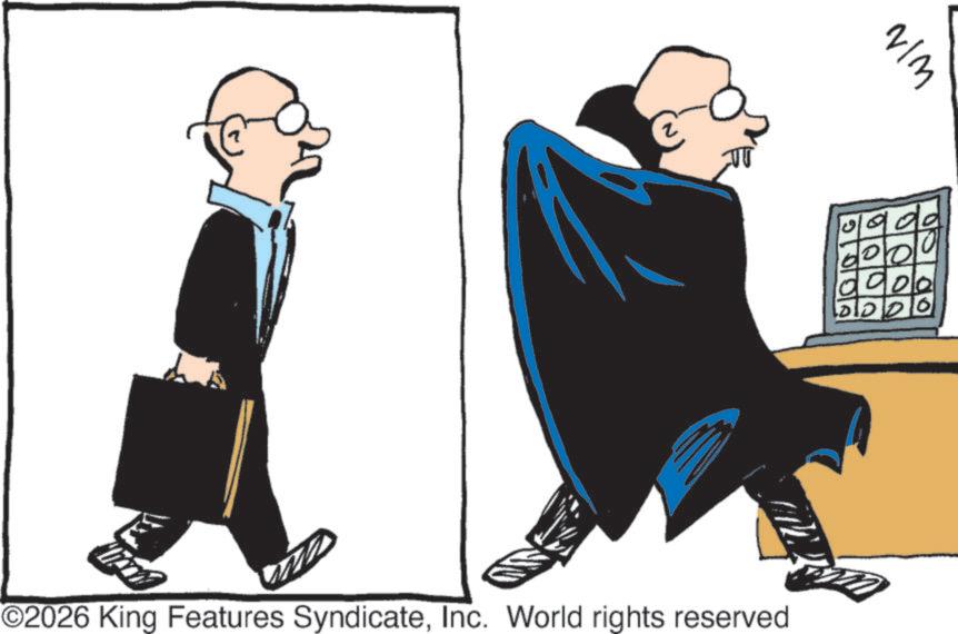 Fictional character OCR: ©2026 King Features SyndicateInc. World rights reserved Z 2000 D000 WIN © 2026 King Features SyndicateInc. World rights reserved Z 2000 D000 WIN