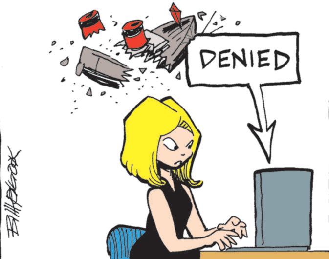 Graphic design OCR: ??????? DENIED ??????? DENIED
