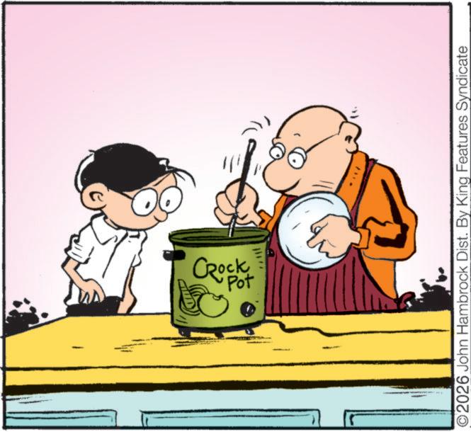 Line art OCR: CRock Pot O2026 John Hambrock Dist. By King Features Syndicate CRock Pot O2026 John Hambrock Dist . By King Features Syndicate
