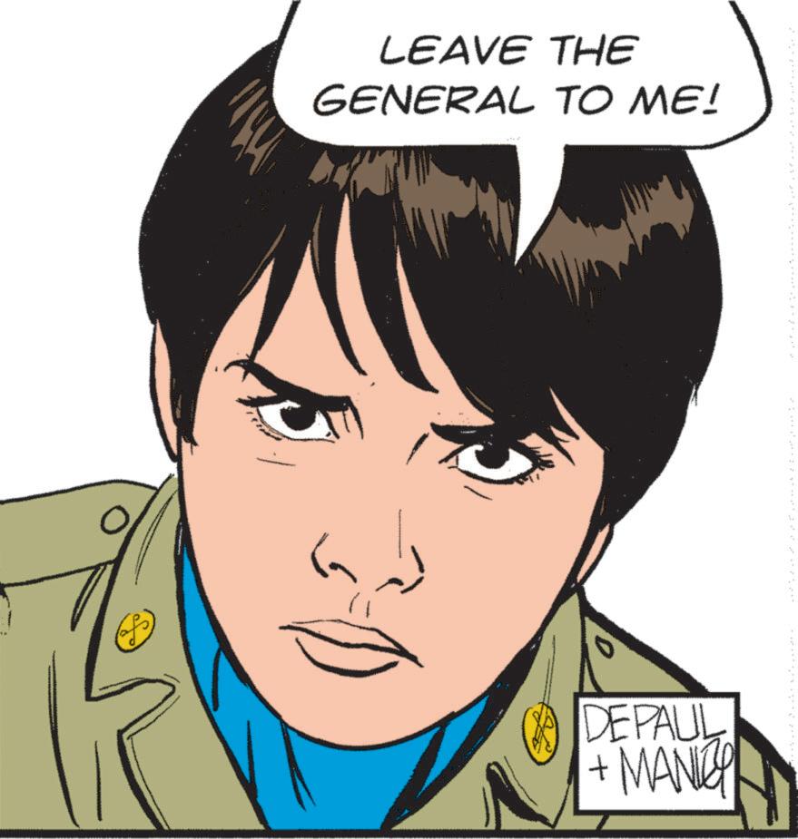 Pleased OCR: LEAVE THE GENERAL TO ME! DEPAUL + MANICY LEAVE THE GENERAL TO ME ! DEPAUL + MANICY