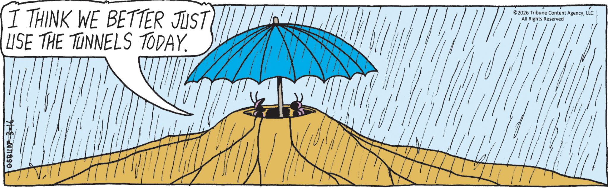 Graphics OCR: OSBUN 3-16 I THINK WE BETTER JUST USE THE TUNNELS TODAY. ©2026 Tribune Content AgencyLLC All Rights Reserved OSBUN 3-16 I THINK WE BETTER JUST USE THE TUNNELS TODAY . © 2026 Tribune Content AgencyLLC All Rights Reserved