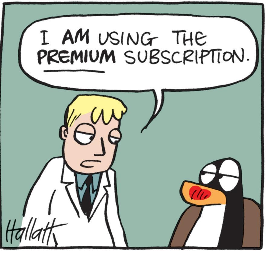 Fictional character OCR: I AM USING THE PREMIUM SUBSCRIPTION. Hallatt 111 I AM USING THE PREMIUM SUBSCRIPTION . Hallatt 111