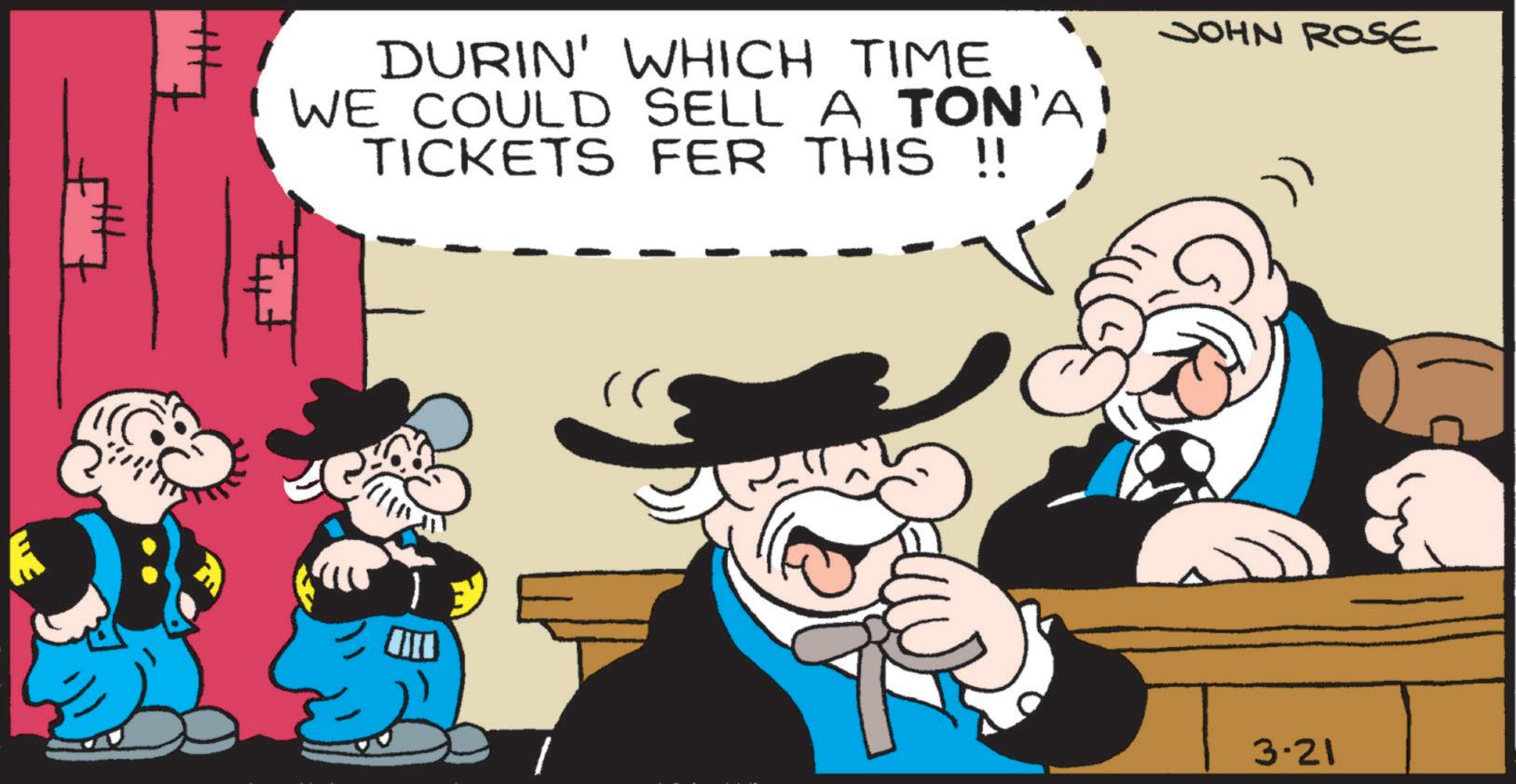 Animation OCR: DURIN' WHICH TIME WE COULD SELL A TON'A! TICKETS FER THIS !! I JOHN ROSE 3.21 DURIN ' WHICH TIME WE COULD SELL A TON'A ! TICKETS FER THIS !! I JOHN ROSE 3.21