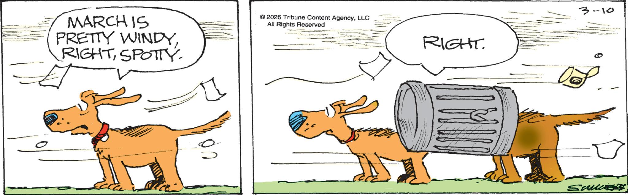 Clip art OCR: MARCH IS PRETTY WINDYSPOTTY. 2026 Tribune Content AgencyLLC All Rights Reserved RIGHT. ?? 3-10 MARCH IS PRETTY WINDYSPOTTY . 2026 Tribune Content AgencyLLC All Rights Reserved RIGHT . ?? 3-10