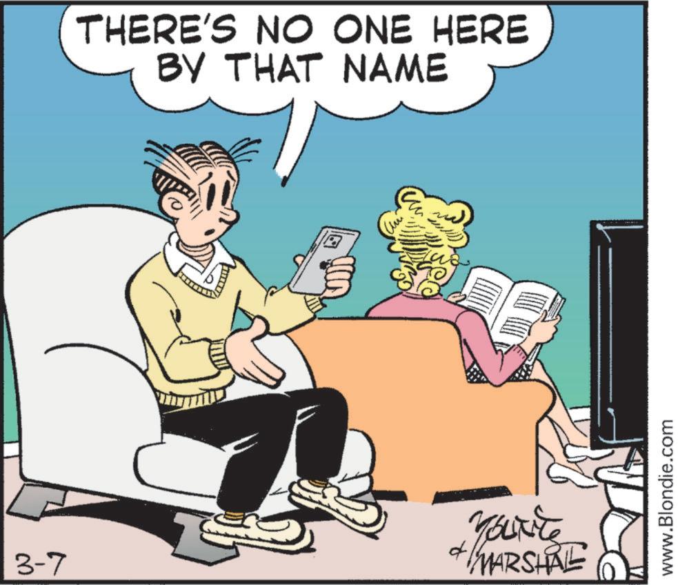 Comic book OCR: THERE'S NO ONE HERE BY THAT NAME 3-7 Youtie + MARSHAL d www.Blondie.com THERE'S NO ONE HERE BY THAT NAME 3-7 Youtie + MARSHAL d www.Blondie.com