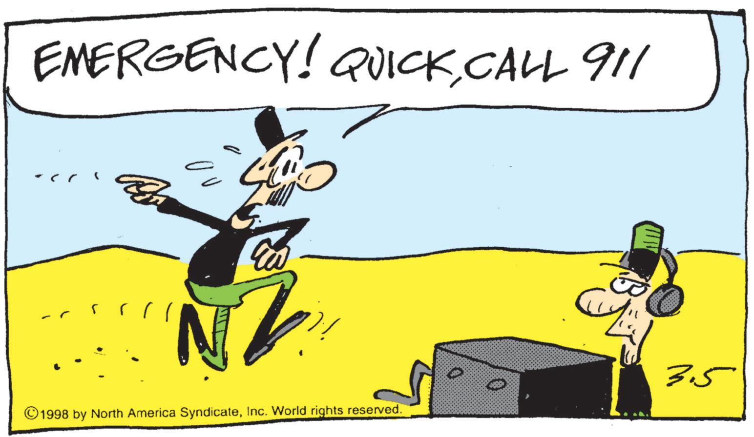 Fiction OCR: EMERGENCY! QUICKCALL 911 N 2 ©1998 by North America SyndicateInc. World rights reserved. 0 3.5 EMERGENCY ! QUICKCALL 911 N 2 © 1998 by North America SyndicateInc. World rights reserved . 0 3.5