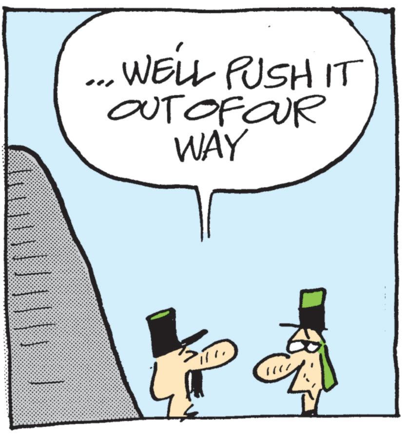 Clip art OCR: ... WE'LL PUSH IT OUT OF OUR WAY i ... WE'LL PUSH IT OUT OF OUR WAY i