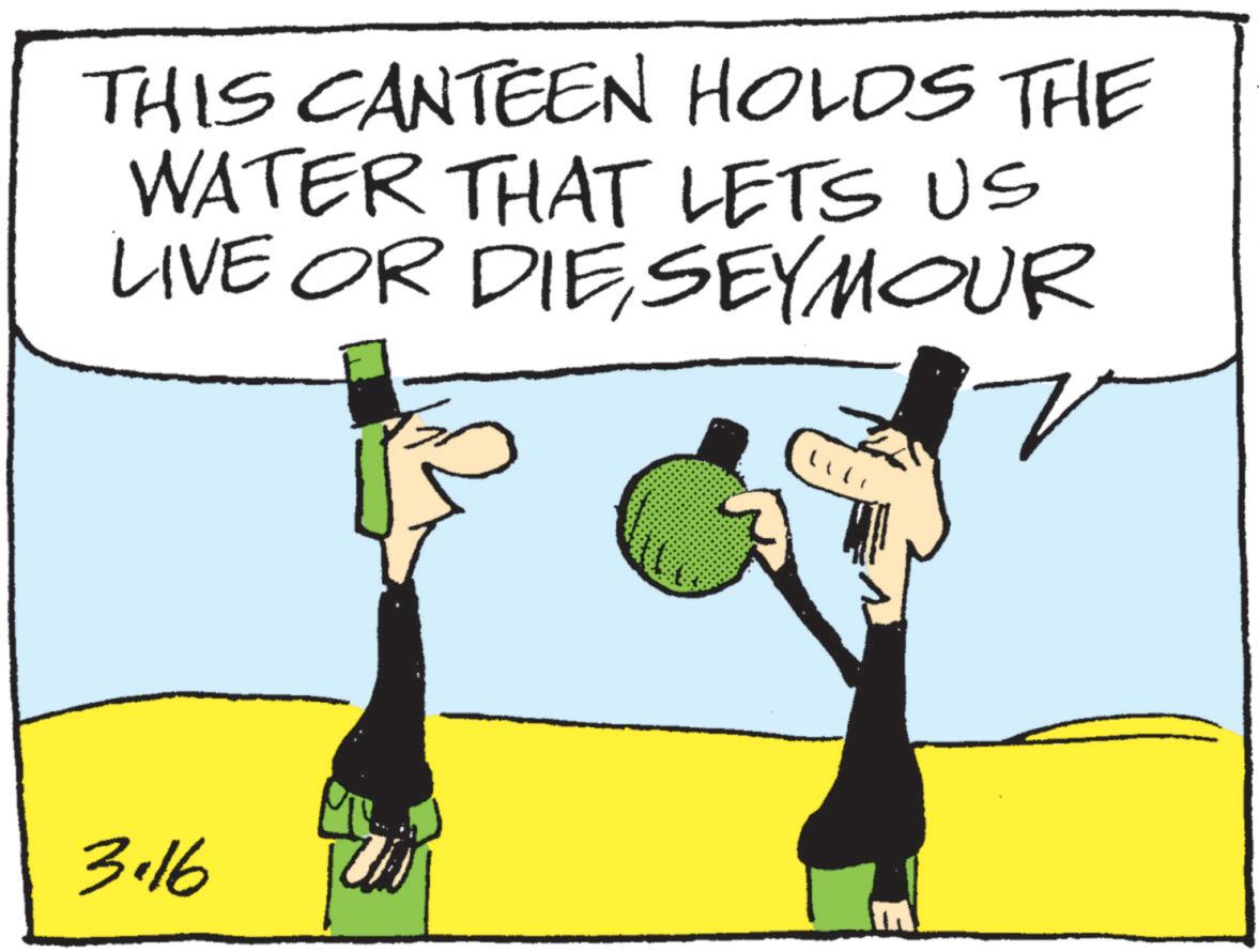 Animation OCR: THIS CANTEEN HOLDS THE WATER THAT LETS US LIVE OR DIESEYMOUR " 3.16 THIS CANTEEN HOLDS THE WATER THAT LETS US LIVE OR DIESEYMOUR " 3.16