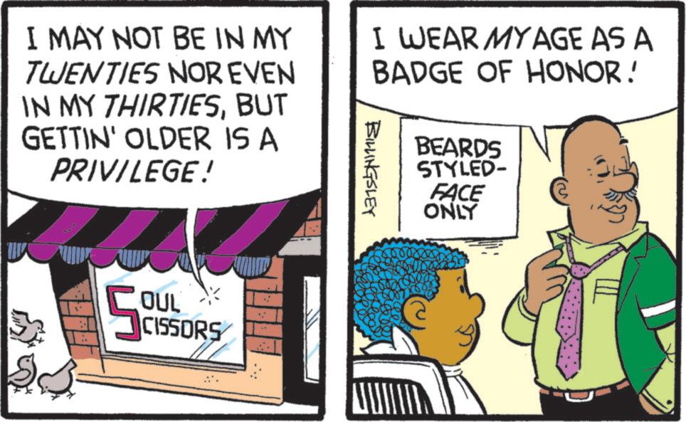 Animation OCR: I MAY NOT BE IN MY TWENTIES NOR EVEN IN MY THIRTIESBUT GETTIN' OLDER IS A PRIVILEGE! BILLINGSLEY I WEAR MYAGE AS A BADGE OF HONOR! BEARDS STYLED- FACE ONLY 5 OUL CISSORS ?????? I MAY NOT BE IN MY TWENTIES NOR EVEN IN MY THIRTIESBUT GETTIN ' OLDER IS A PRIVILEGE ! BILLINGSLEY I WEAR MYAGE AS A BADGE OF HONOR ! BEARDS STYLED- FACE ONLY 5 OUL CISSORS ??????