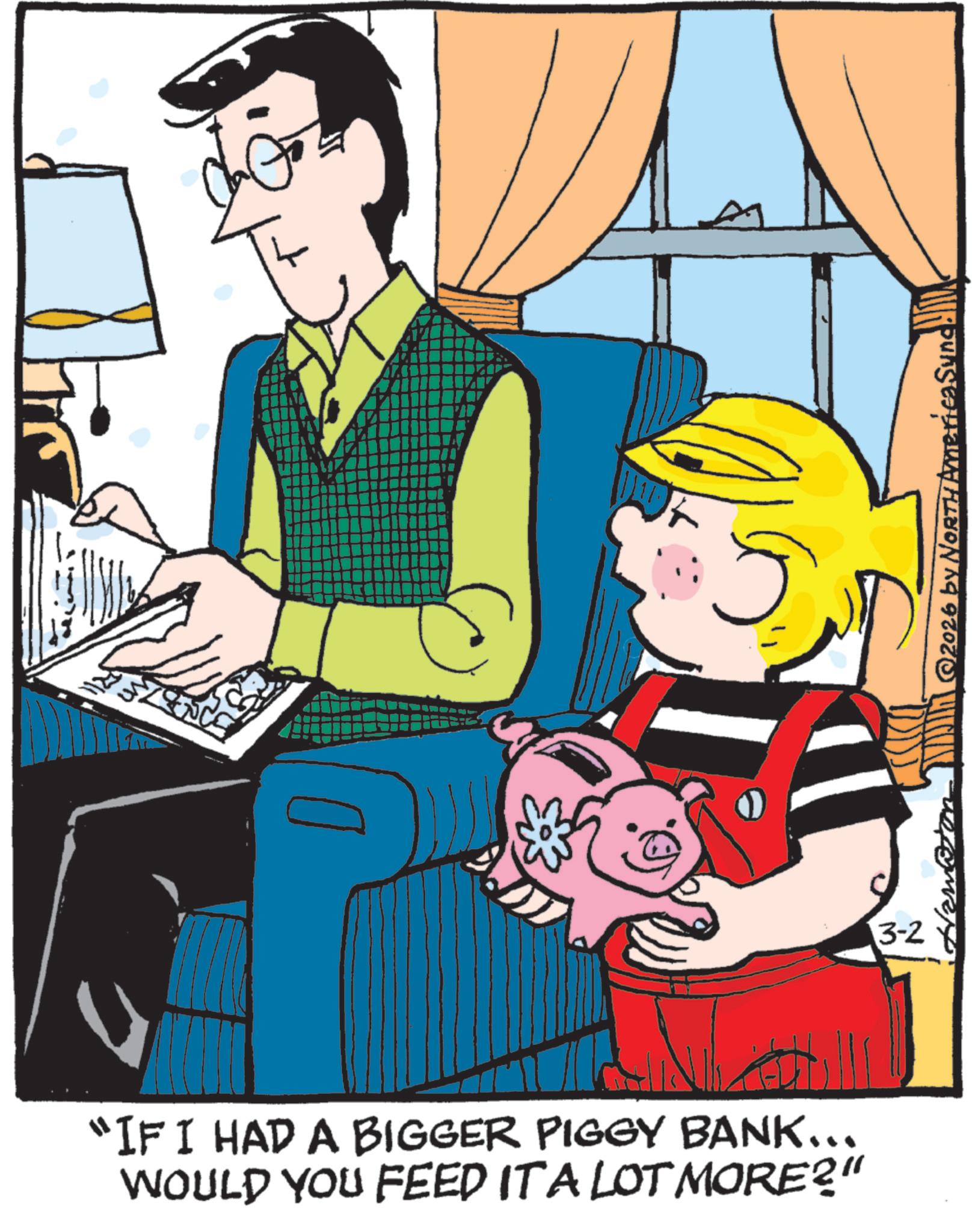 Book OCR: ? 48 SZENCE "IF I HAD A BIGGER PIGGY BANK... WOULD YOU FEED IT A LOT MORE?" 3-2 ©2026 by NORTHY America Sund! ? 48 SZENCE " IF I HAD A BIGGER PIGGY BANK ... WOULD YOU FEED IT A LOT MORE ? " 3-2 © 2026 by NORTHY America Sund !