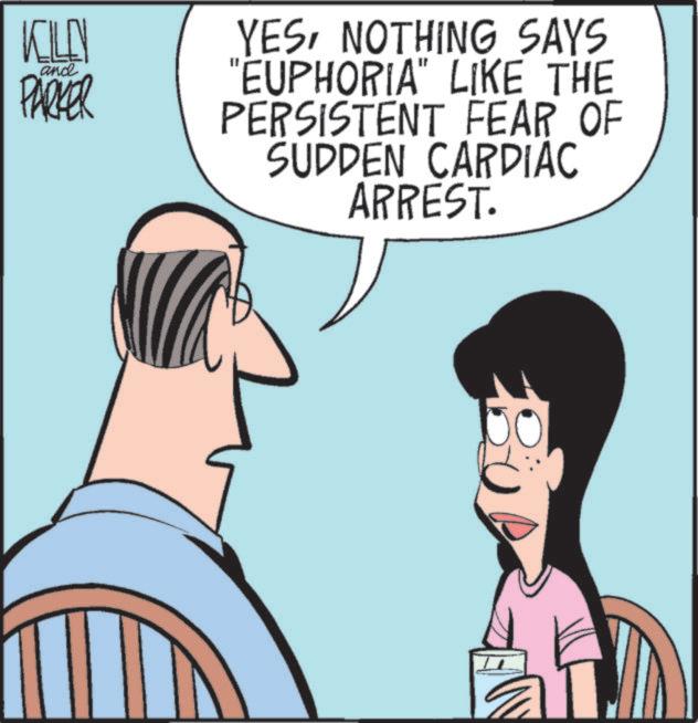 Comics OCR: KILEN PARKER and YESNOTHING SAYS "EUPHORIA" LIKE THE PERSISTENT FEAR OF SUDDEN CARDIAC ARREST. B KILEN PARKER and YESNOTHING SAYS " EUPHORIA " LIKE THE PERSISTENT FEAR OF SUDDEN CARDIAC ARREST . B
