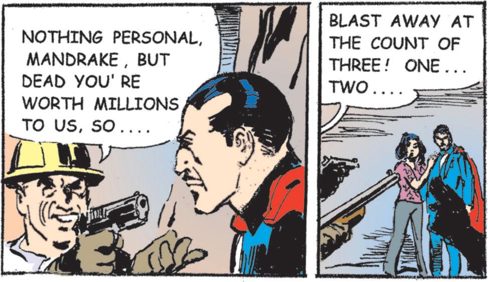 Hearing OCR: NOTHING PERSONALBUT DEAD YOU'RE WORTH MILLIONS TO USSO.... BLAST AWAY AT THE COUNT OF THREE! ONE... TWO.... NOTHING PERSONALBUT DEAD YOU'RE WORTH MILLIONS TO USSO .... BLAST AWAY AT THE COUNT OF THREE ! ONE ... TWO ....