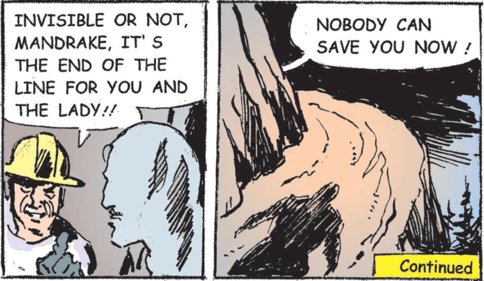 Comic book OCR: INVISIBLE OR NOTIT'S THE END OF THE LINE FOR YOU AND THE LADY!! NOBODY CAN SAVE YOU NOW! Continued INVISIBLE OR NOTIT'S THE END OF THE LINE FOR YOU AND THE LADY !! NOBODY CAN SAVE YOU NOW ! Continued