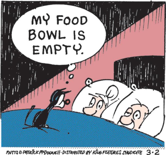 Graphics OCR: MY FOOD BOWL IS EMPTY DO 85 MUTTS© PATRICK MCDONNELL DISTRIBUTED BY KING FEATURES SYNDICATE 3.2 MY FOOD BOWL IS EMPTY DO 85 MUTTS © PATRICK MCDONNELL DISTRIBUTED BY KING FEATURES SYNDICATE 3.2