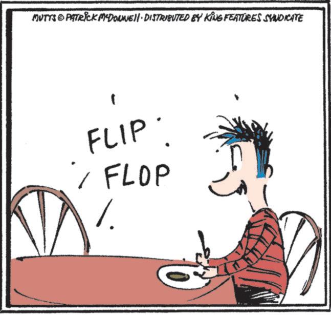 Clip art OCR: MUTTS PATRICK MYDONNE DISTRIBUTED BY KING FEATURES SYNDICATE D FLIP ? FLOP MUTTS PATRICK MYDONNE DISTRIBUTED BY KING FEATURES SYNDICATE D FLIP ? FLOP