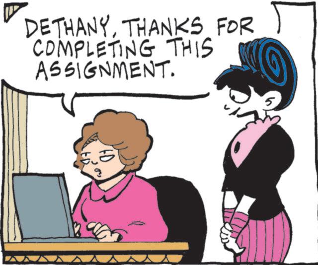 Fictional character OCR: DETHANYTHANKS FOR COMPLETING THIS ASSIGNMENT. 5 DETHANYTHANKS FOR COMPLETING THIS ASSIGNMENT . 5