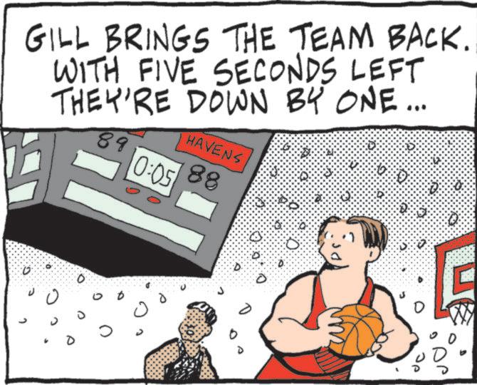 Graphics OCR: GILL BRINGS THE TEAM BACK. WITH FIVE SECONDS LEFT THEY'RE DOWN BY ONE... 89 0:05 HAVENS 88 ?: 0 ? D ? b ·D. 0.00 O ? GILL BRINGS THE TEAM BACK . WITH FIVE SECONDS LEFT THEY'RE DOWN BY ONE ... 89 0:05 HAVENS 88 ? : 0 ? D ? b · D . 0.00 O ?